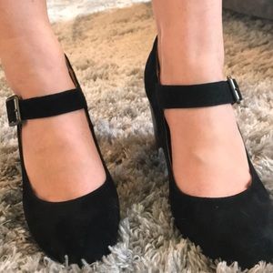me Too  black suede 4-inch heels